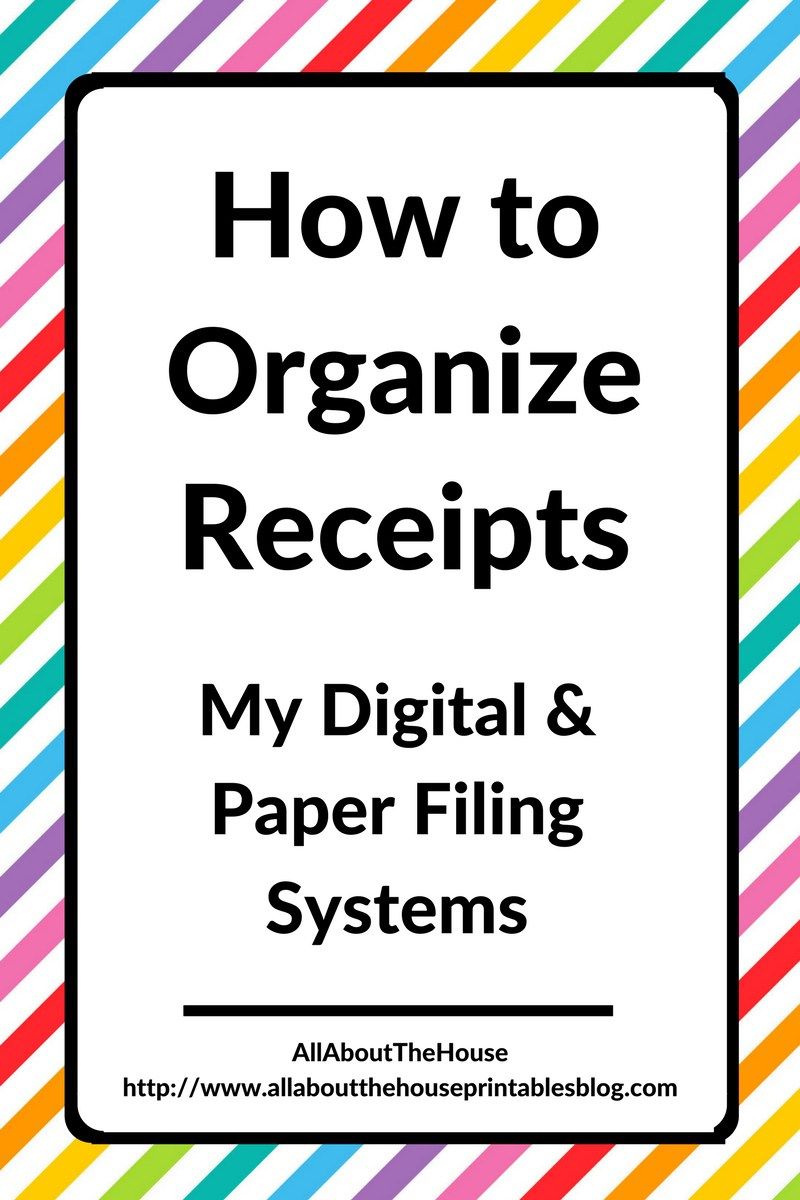 How to organize receipts for tax time digital and paper filing systems ...